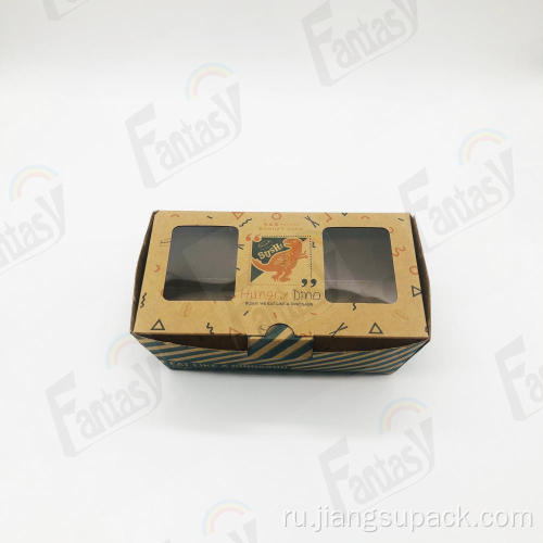 Пользовательский дизайн пищевой коробку бумаги коричневая коробка пиццы